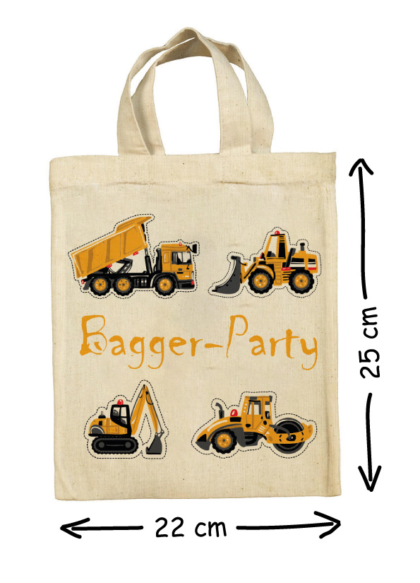 clothinx Lustige Kindergeburtstag Tasche Mitgebsel Beutel im Set mit Geburtstag Motto Bagger clothinx Lustige Kindergeburtstag Tasche Mitgebsel Beutel im Set mit Geburtstag Motto Bagger