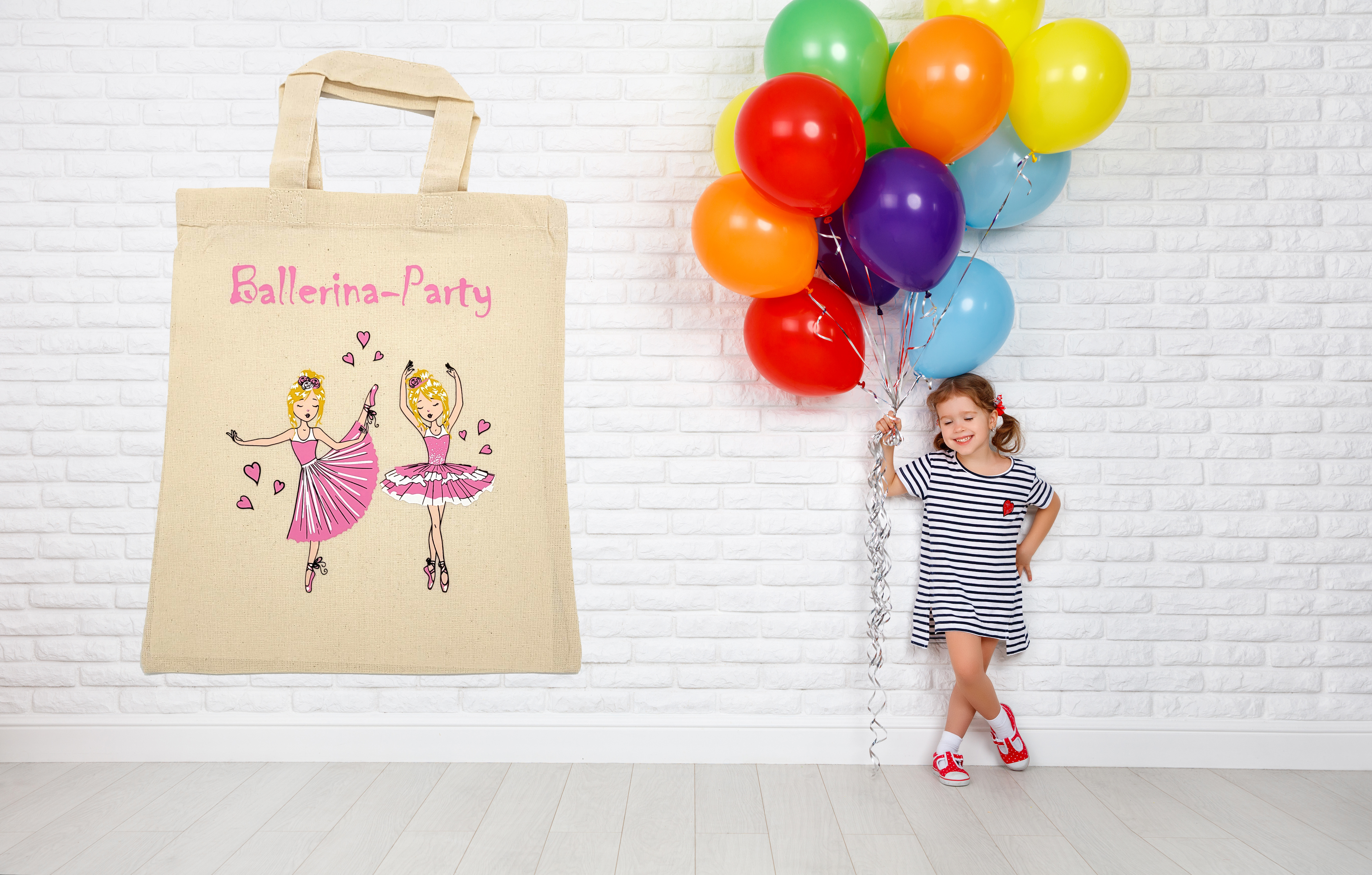 clothinx Lustige Kindergeburtstag Tasche Mitgebsel Beutel im Set mit Geburtstag Motto Ballerina clothinx Lustige Kindergeburtstag Tasche Mitgebsel Beutel im Set mit Geburtstag Motto Ballerina