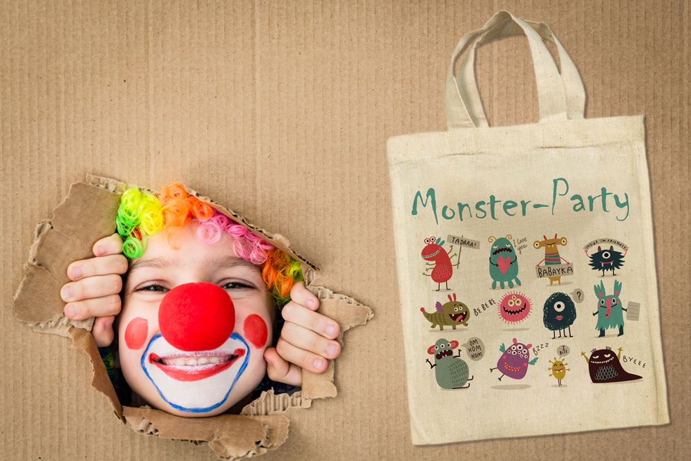 clothinx Monster Kindergeburtstag Party Mitgebsel Taschen Beutel im Set clothinx Monster Kindergeburtstag Party Mitgebsel Taschen Beutel im Set