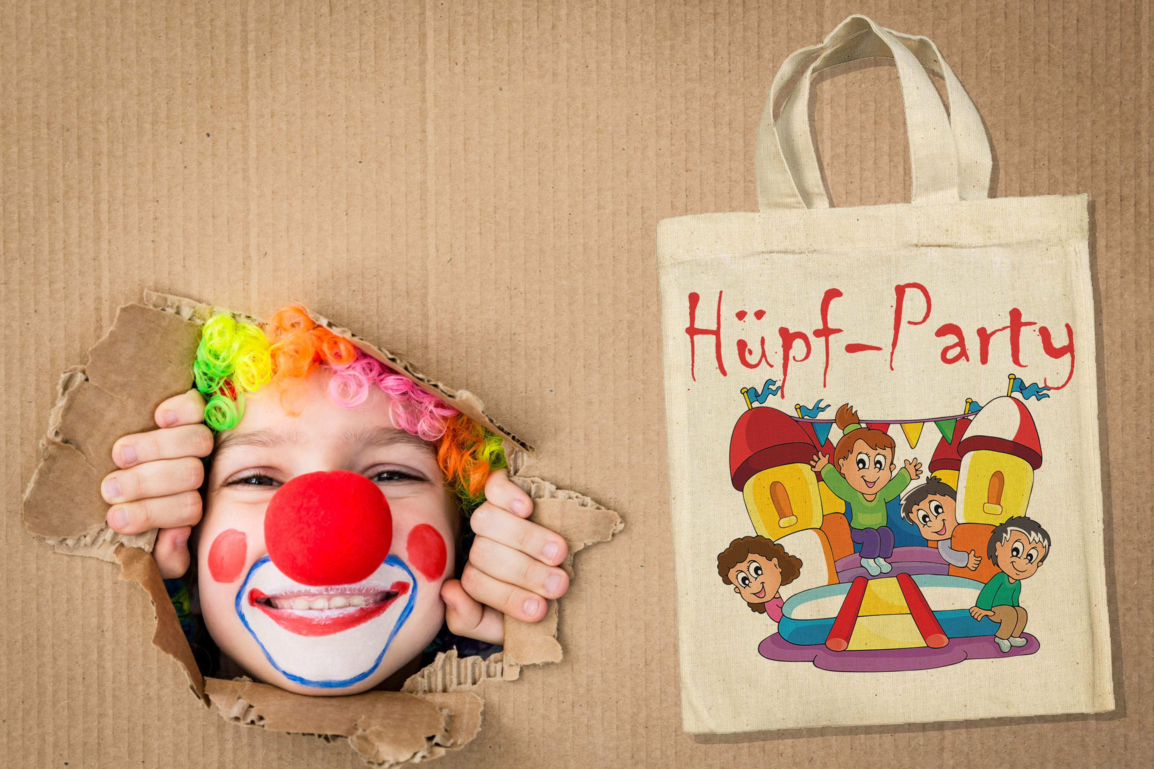 Hüpfburg Trampolin Kindergeburtstag Party Mitgebsel Taschen Beutel im 5er Set Hüpfburg Trampolin Kindergeburtstag Party Mitgebsel Taschen Beutel im 5er Set