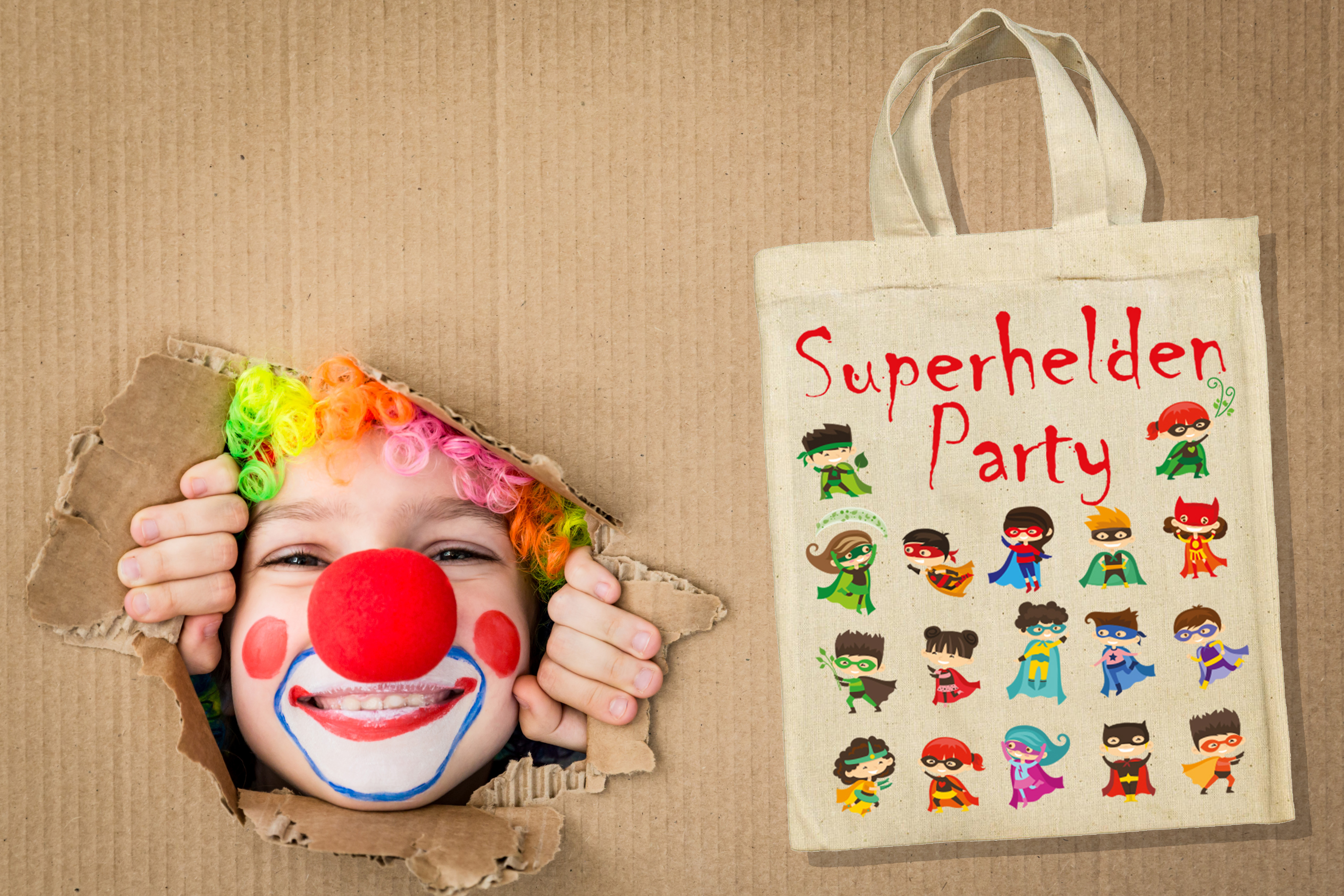Superhelden und Superheldinnen Kindergeburtstag Party Mitgebsel Taschen Beutel im 10er Set Superhelden und Superheldinnen Kindergeburtstag Party Mitgebsel Taschen Beutel im 10er Set
