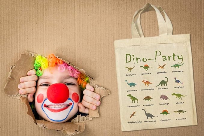 clothinx Lustige Kindergeburtstag Mitgebsel Tasche Beutel im Set mit Geburtstag Motto Dinosaurier Dino Party 5er Set clothinx Lustige Kindergeburtstag Mitgebsel Tasche Beutel im Set mit Geburtstag Motto Dinosaurier Dino Party 5er Set