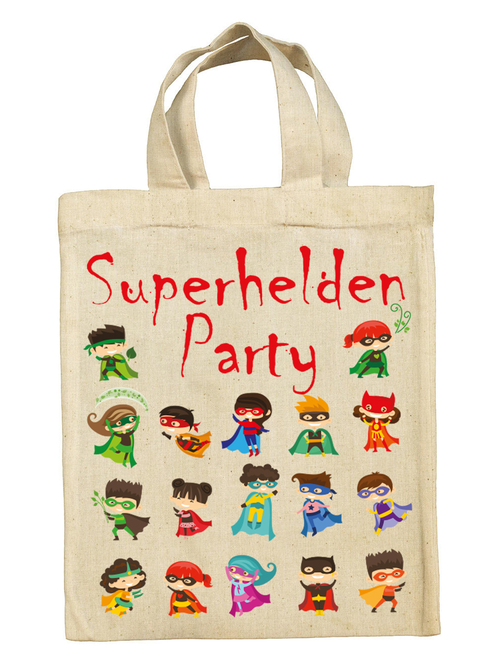 Superhelden und Superheldinnen Kindergeburtstag Party Mitgebsel Taschen Beutel im 10er Set Superhelden und Superheldinnen Kindergeburtstag Party Mitgebsel Taschen Beutel im 10er Set